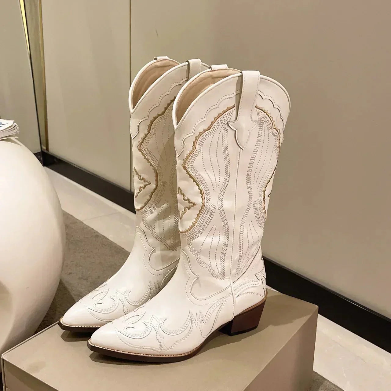 Stilzeits | Cowboy-Stiefel mit Blockabsatz