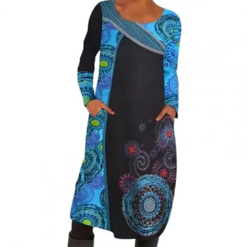 Vintage Midi-Kleid Margriet mit Druck