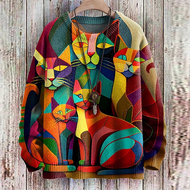 Witziger Katzenpullover für Damen