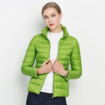 Stilzeits | Leuchtend Grüner Puffer für Herbst und Winter für Frauen