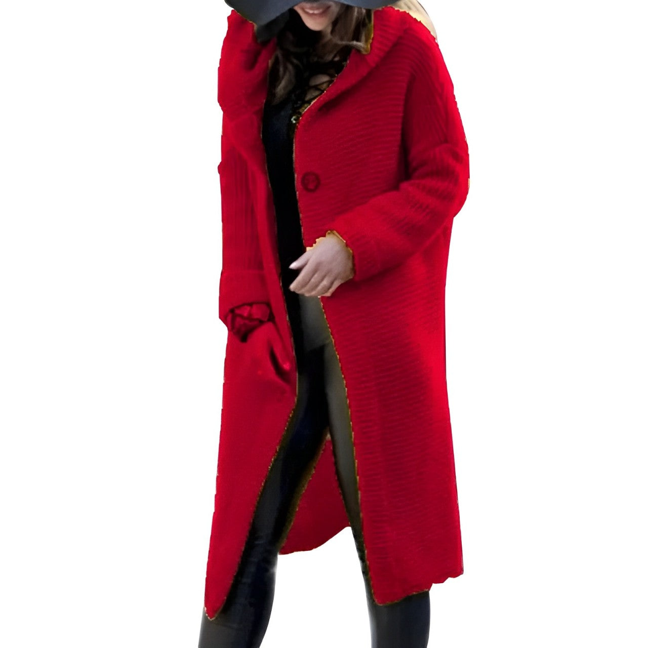 Strickmantel Jordyn mit Kapuze