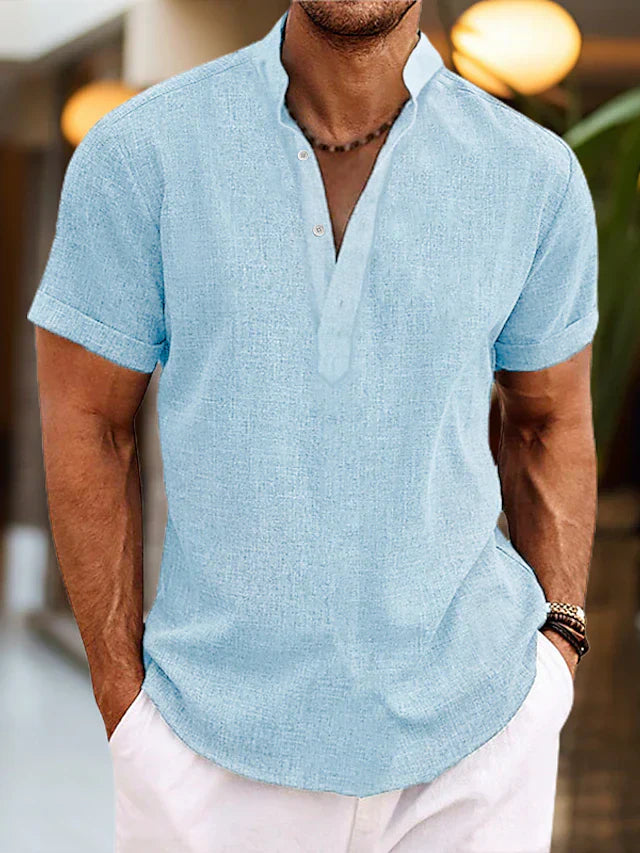Silas Men's Linen Shirt: Breathable Summer Shirt in Many Colors