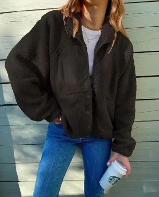 Stilzeits | Winter Fleecejacke mit Knopfverschluss