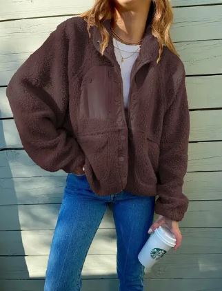 Stilzeits | Winter Fleecejacke mit Knopfverschluss