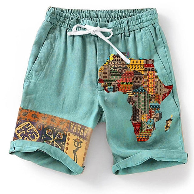 Sommerliche 3D-gedruckte Grafik-Shorts im stylischen Gaudenz-Design