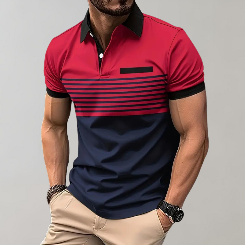 Sommerliches Poloshirt mit Streifen von Georgius