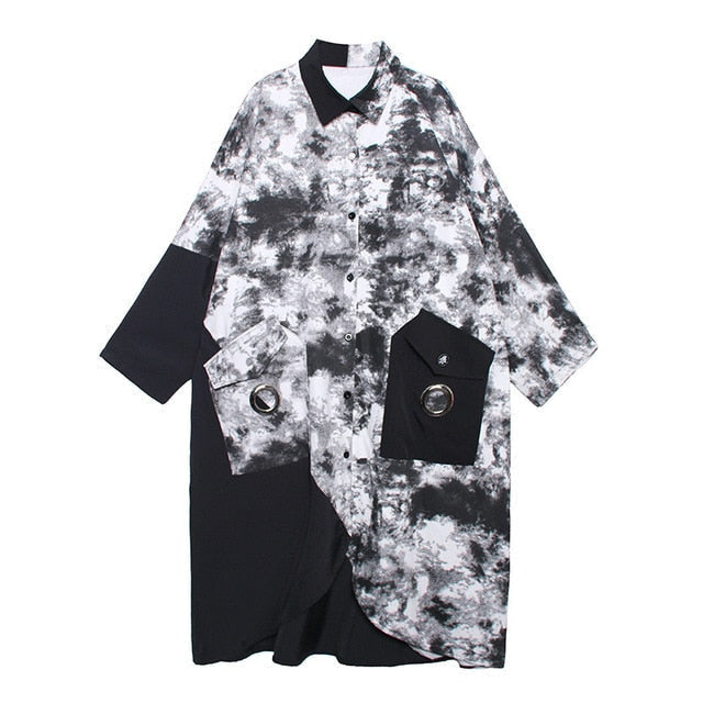 Stilzeits | Wolkiger Nachthimmel Trenchcoat - Stilzeits