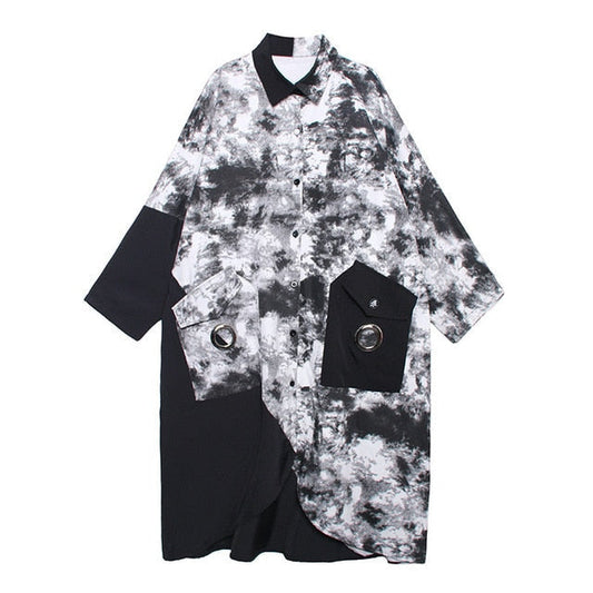 Stilzeits | Wolkiger Nachthimmel Trenchcoat - Stilzeits