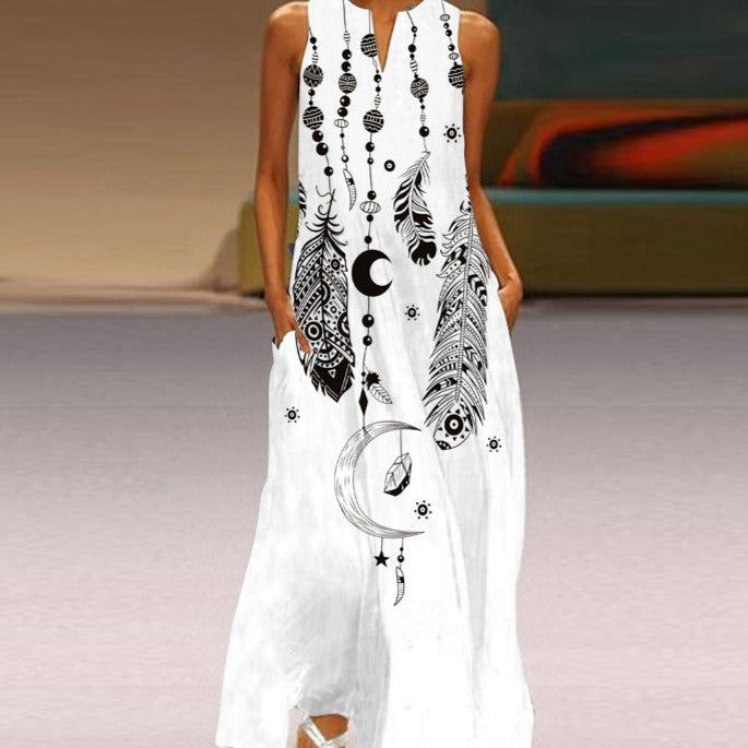 Sommer-Maxikleid Cerea mit floralem Muster