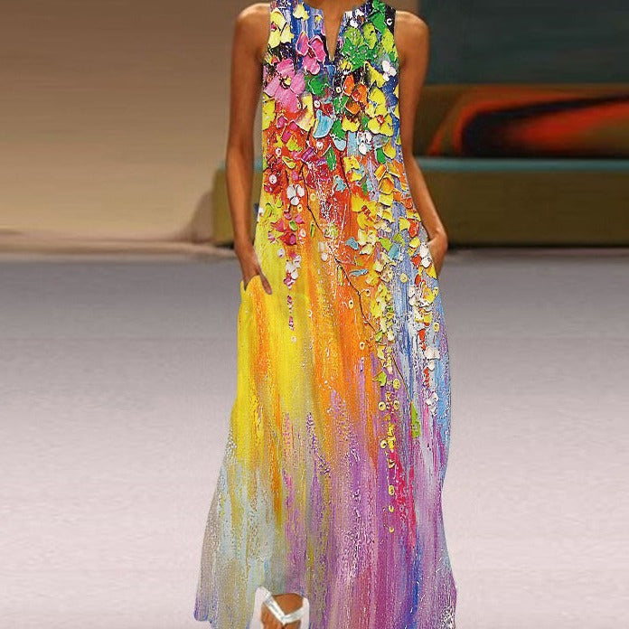 Sommer-Maxikleid Cerea mit floralem Muster