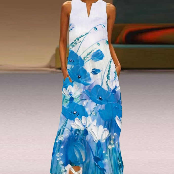 Sommer-Maxikleid Cerea mit floralem Muster