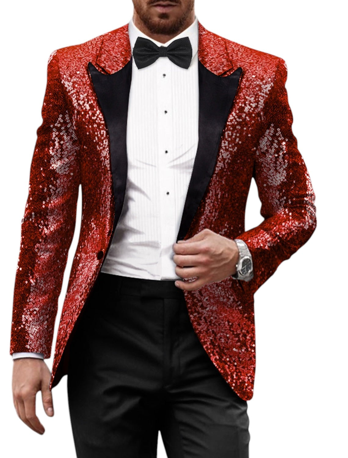 Retro Glitzerblazer Für Herren | Stilvoll